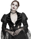 Devil Fashion Ascension Womens Gothic Jacquard & Lace Tailcoat Jacket