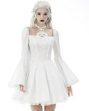 Dark In Love Carpe Dies Gothic Dress - White