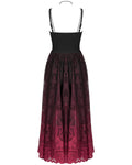 Punk Rave Daily Life Casual Gothic Gradient Dress - Black & Red