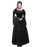 Dark In Love Gothic Courtesan Velvet Lace Maxi Dress