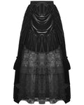 Dark In Love Victoralene Long Gothic Velvet Skirt