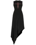 Punk Rave Daily Life Casual Gothic Asymmetric Cut Out Cross Dress