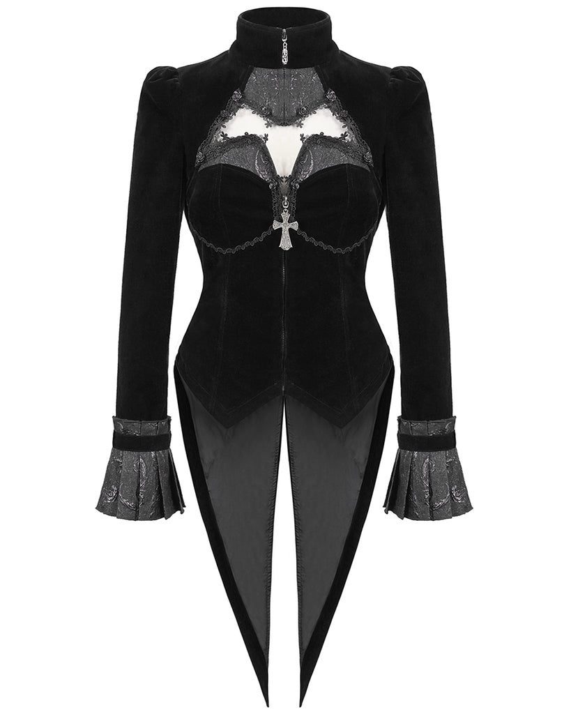 Devil Fashion Victorian Goth Velvet Frock Coat