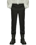 Punk Rave Mens Dark Gothic Plaid Dress Pants