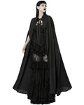 Punk Rave Womens Baroque Gothic Lace Applique Chiffon Travelling Cloak