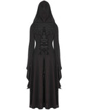 Punk Rave Womens Gothic Lace Applique Cloak Jacket - Black & Red - Extended Size Range