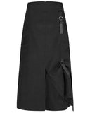 Punk Rave Daily Life Womens Utilitarian CyberPunk Maxi Skirt