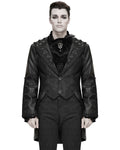 Devil Fashion Osiris Nightfall Mens Gothic Faux Leather Tailcoat