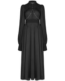 Punk Rave Daily Life Urban Occult Retrogothic Chiffon Split Leg Maxi Dress