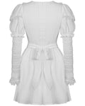 Dark In Love Gothic Angel Casket Collar Dress - White