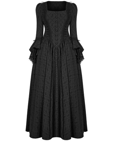 Punk Rave Womens Gothic Thorned Rose Gown Dress
