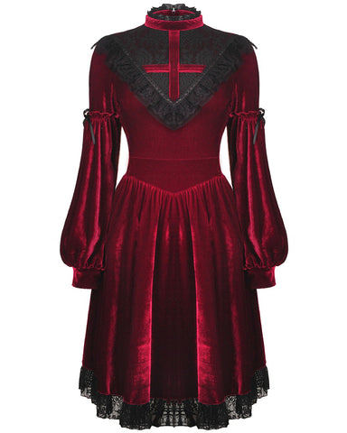 Dark In Love Bathory Gothic Lolita Dress - Red & Black