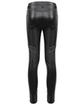 Devil Fashion Womens Gothic Faux Leather Skull Mesh Pants