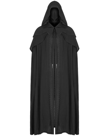 Punk Rave Necromancer Mens Hooded Gothic Travelling Cloak