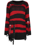 Punk Rave Disanthropy Womens Knit Sweater - Black & Red