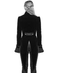 Devil Fashion Womens Victorian Gothic Velvet Keyhole Tailcoat