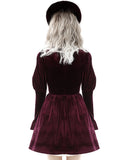 Dark In Love Regency Court Vampire Dress - Wine Red