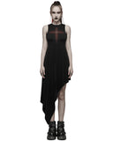 Punk Rave Daily Life Casual Gothic Asymmetric Cut Out Cross Dress