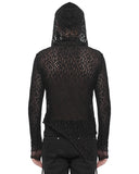 Devil Fashion Apocalyptic Punk Asymmetric Mesh Hoodie