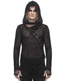 Devil Fashion Apocalyptic Punk Asymmetric Mesh Hoodie