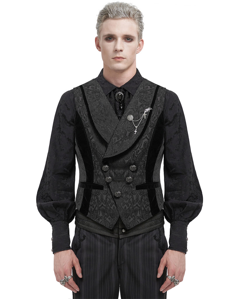 Devil Fashion Mens Gothic Aristocrat Waistcoat Vest - Black – Violent ...