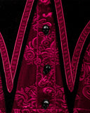 Punk Rave Daily Life Vampire Princess Velvet Mini Dress - Red & Black