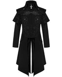 Devil Fashion Demidicus Mens Long Gothic Coat - Black