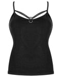 Punk Rave Skullshadow Womens Gothic Tank Top Vest - Black