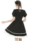 Dark In Love Rebel Princess Gothic Lolita Doll Dress - Black & White