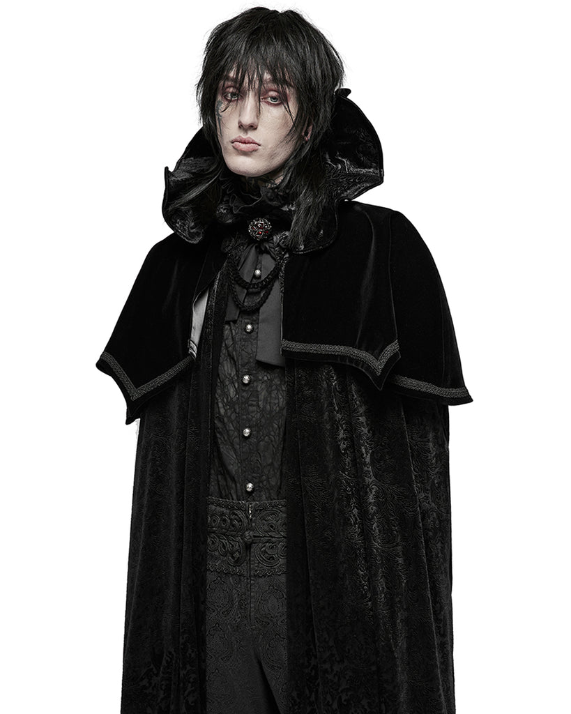Vampire Rava Punk Rave Mens Gothic Vampire Flocked Velvet Cloak – Violent Delights