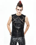 Devil Fashion Anatomical Armour Mens Panelled Cyberpunk Tank Top Vest