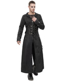 Devil Fashion Mens Dark Apocalyptic Long Hooded Jacket