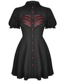 Dark In Love Cross My Heart Gothic Button Up Dress