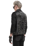 Devil Fashion Mens Wasteland Punk Studded Biker Waistcoat Vest