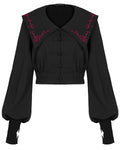 Punk Rave Daily Life Womens Gothic Embroidered Collar Jacket