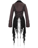 Devil Fashion Serendipitous Longing Womens Gothic Lace Hem Jacket - Red & Black