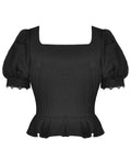 Dark In Love Steampunk Lolita Ribbon Lacing Off Shoulder Blouse