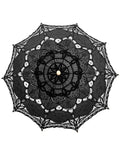 Punk Rave Gothic Lolita Embroidered Lace Parasol