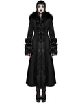 Devil Fashion Whispering Forest Womens Gothic Coat - Black