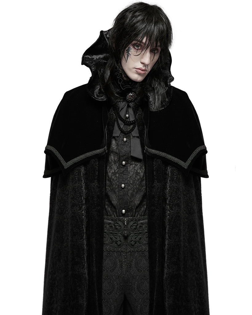 Vampire Rava Punk Rave Mens Gothic Vampire Flocked Velvet Cloak – Violent Delights