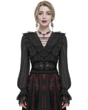 Devil Fashion Womens Dark Gothic Courtesan Lace Applique Cincher