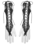 Dark In Love Elegant Lace Up Guiture Lace Gloves