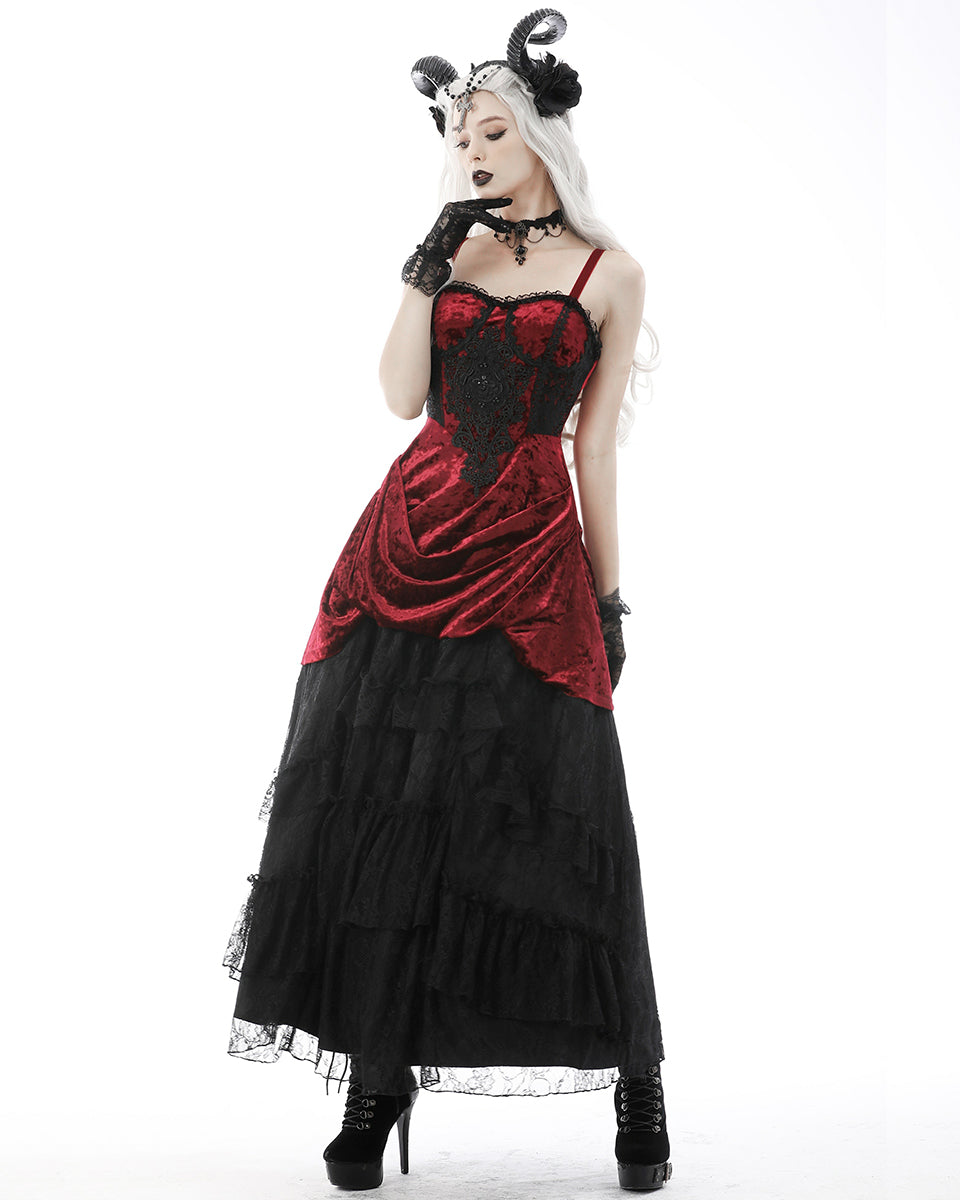 Dark In Love Incarnadine Mini Velvet Slip Dress – Violent Delights