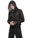 Devil Fashion Apocalyptic Punk Asymmetric Mesh Hoodie