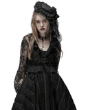 Pyon Pyon Womens Dark Gothic Lolita Cameo Lace Blouse Top