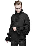 Devil Fashion Calpernicus Mens Gothic Shirt & Cravat - Black