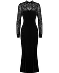 Dark In Love Diascia Gothic Velvet Dress - Skull Cameo