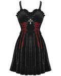 Dark In Love Velvet Gothic Lolita Crucifix Mini Dress