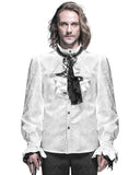 Devil Fashion Artemus Jabot Cravat - White