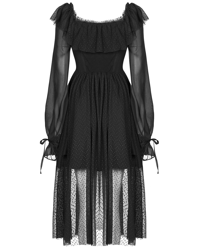 Pink Rover Dress Punk Rave Daily Life Retrogothic Pleased Chiffon Midi Dress – Violent ...